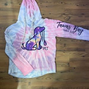 Multi color dog lounge jacket!